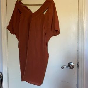 Susan Monaco Deep Rust Cutout Dress - 6 - NWOT